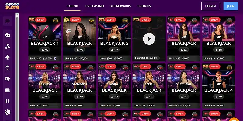super slots casino us live blackkjack
