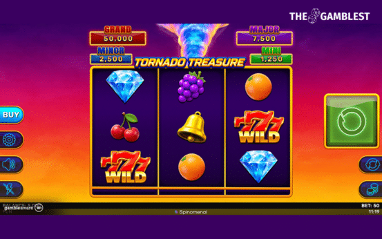 Spinomenal whips up a storm with Tornado Treasure – Hold & Hit 3×3