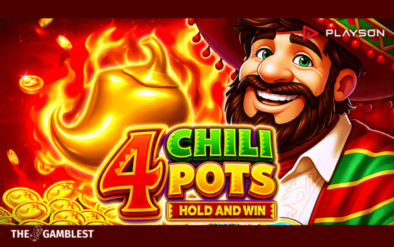 Blazing peppers enrich dual bonus play in Playson’s 4 Chili Pots: Hold and Win
