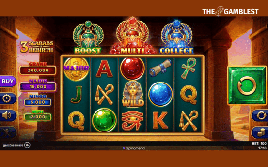 Spinomenal unearths Egyptian fortunes with 3 Scarabs Of Rebirth