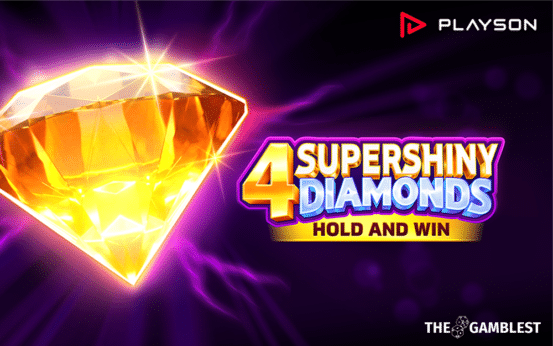 Precious jewels add extra splendour in Playson’s 4 Supershiny Diamonds: Hold and Win