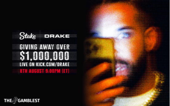 Stake Announces New Drake Kick Stream with $1 Million Giveaway