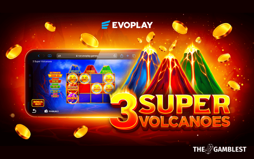 Evoplay erupts with latest slot release 3 Super Volcanoes